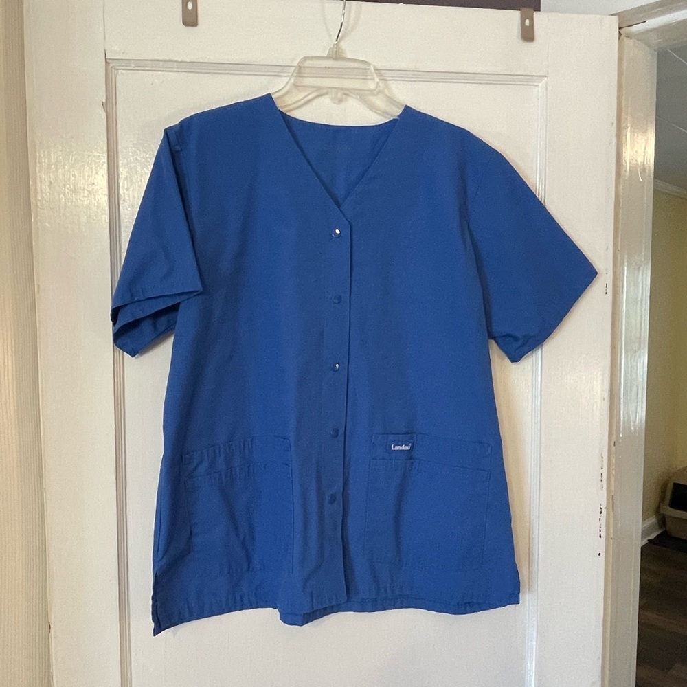 Button Down Scrub Top